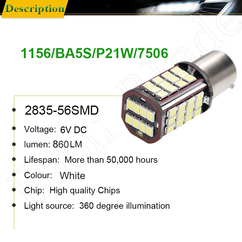 Пара 1156 BA15S P21W Led авто свет 2835 56 SMD фонари резервного копирования обратный сигнал