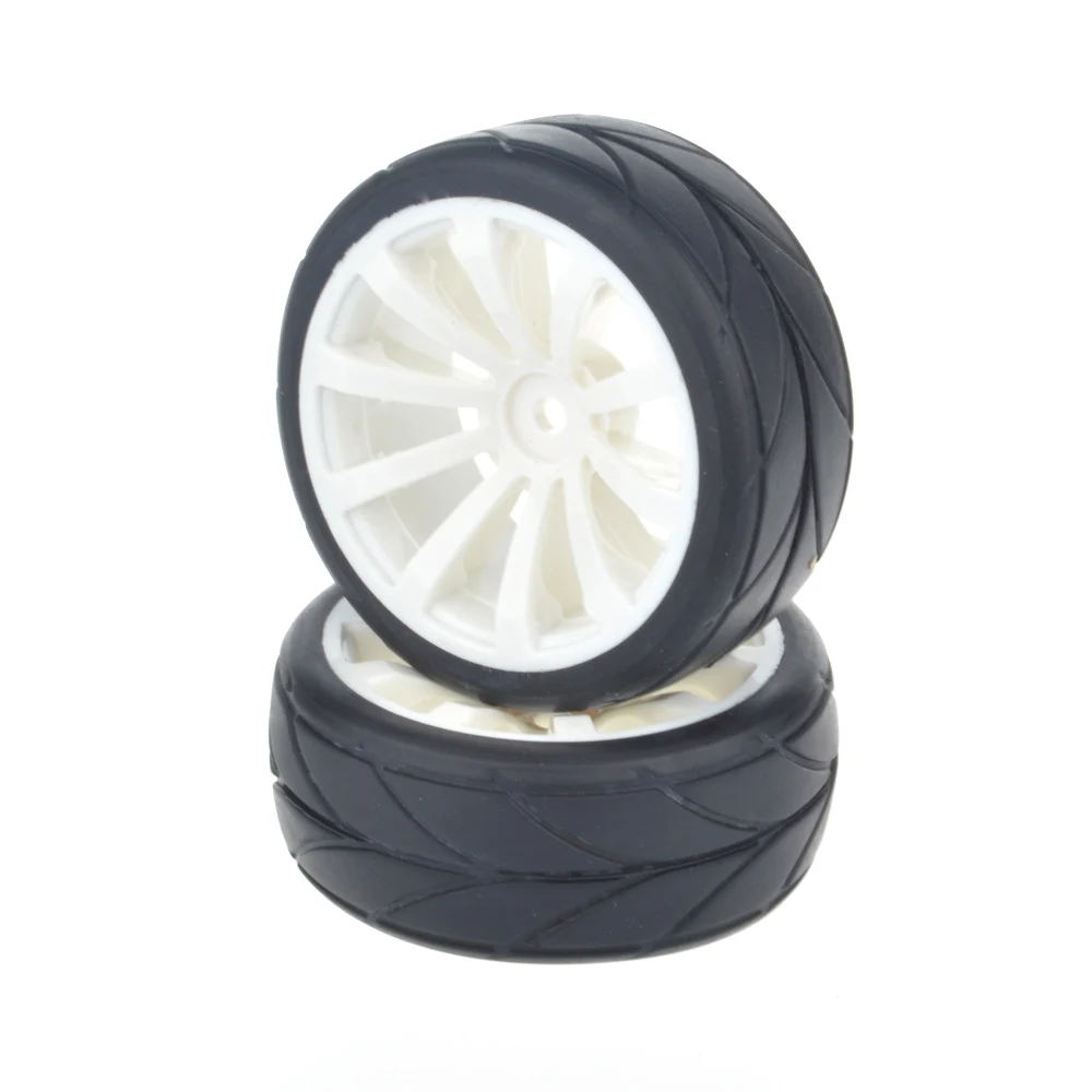 4 шт. автомобильные шины и диски 1/10 для HSP HPI 1:10 Rc On Road белые|tyre 1/10|white car rimsrc rims |