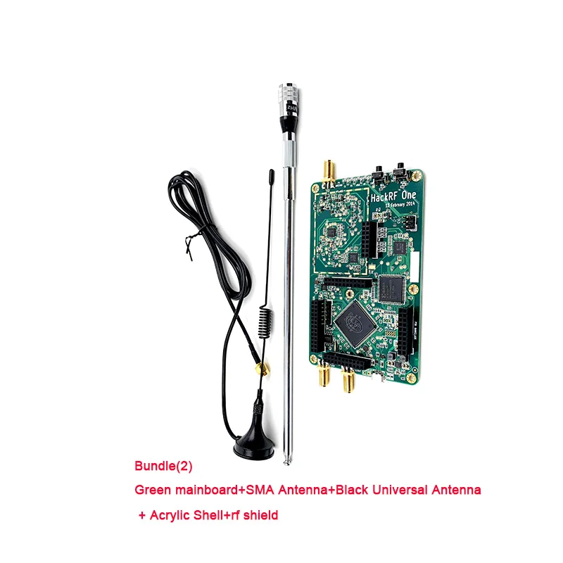Green Bundle03 HackRF одно программное радио(SDR) макетная плата 1 МГц-6 ГГц с антенна SMA+ черная универсальная Антенна и акриловая оболочка - Цвет: Green Bundle03