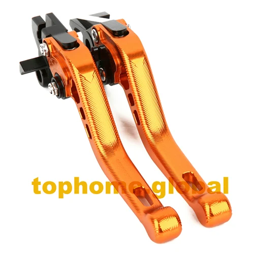 Для Yamaha XT660 XT660R XT660X 2004- 3D короткий/длинный клатч тормозные рычаги 2013 2012 2011 2010 2009 2008 2007 06 05 - Цвет: Short Orange