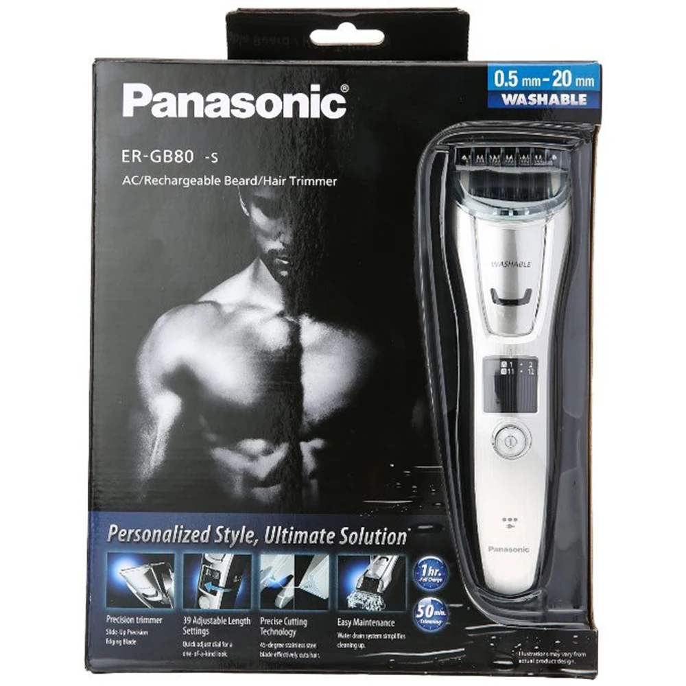 Машинка для стрижки волос Panasonic ER GB80 S520 серебристый|Триммеры волос| |