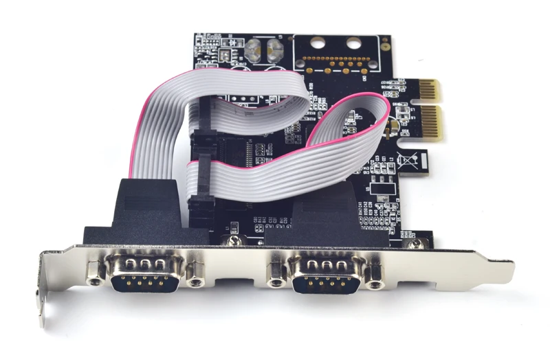 2 порта RS232 последовательный порт COM к PCI-E PCI Express Riser Card адаптер конвертер ASIX AX99100