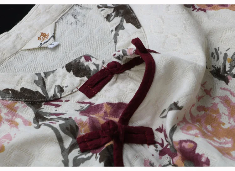 Женское льняное платье с принтом и чернилами новинка весны осени 2020 китайское