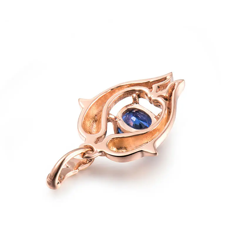 LOVERJEWELRY женские вечерние кулон Настоящее 18Kt из розового золота с подвеской со