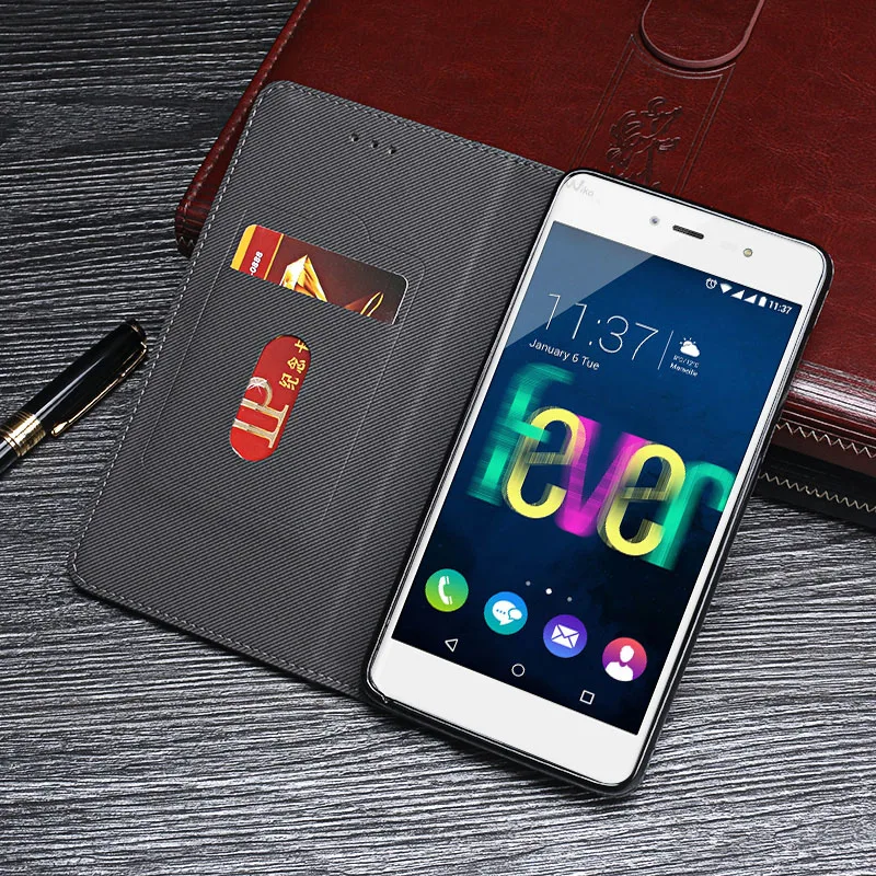 Роскошные Coque Fundas для Wiko лихорадка 4 г телефон чехол с подставкой Ретро Кожаный