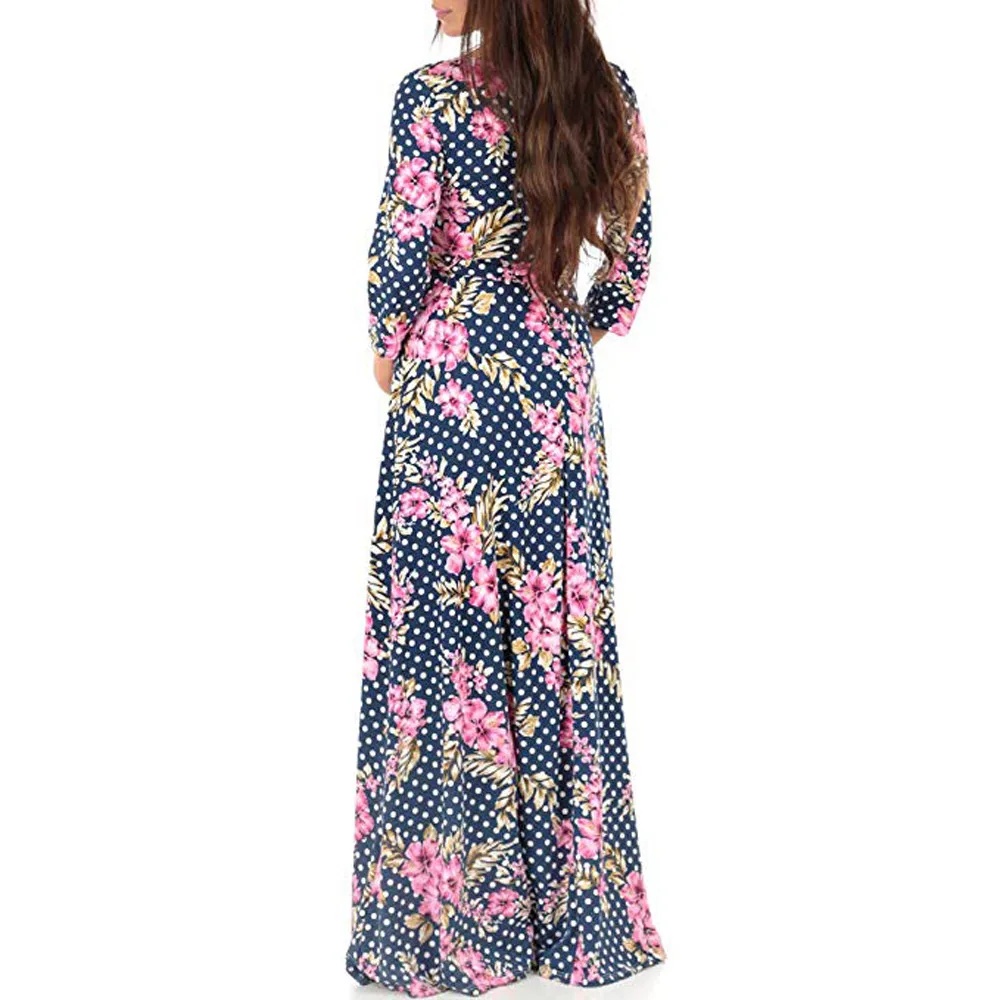 Женское платье с цветочным принтом LONSANT элегантное для беременных Одежда зимнее