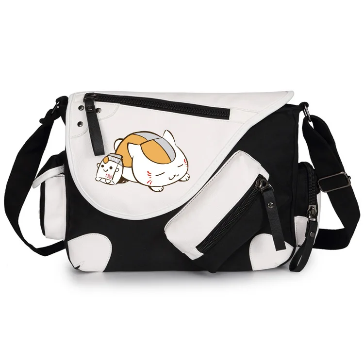 Аниме Natsume Nyanko Cat Teacher парусиновая Повседневная сумка на молнии через плечо сумки