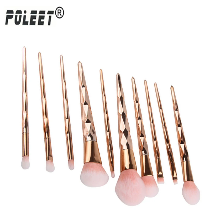 Профессиональный набор кистей для макияжа в виде единорога 10 шт./компл. основа