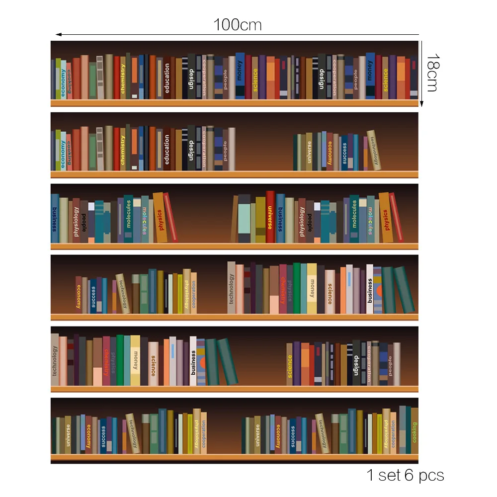 Гостиная книжная полка лестницы наклейки декоративные книжный шкаф креативные