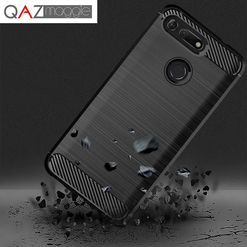 Case For Huawei Honor V20 View 20 6.4 inch Silicone Soft TPU Brushed Carbon Fiber Texture Cover sFor |