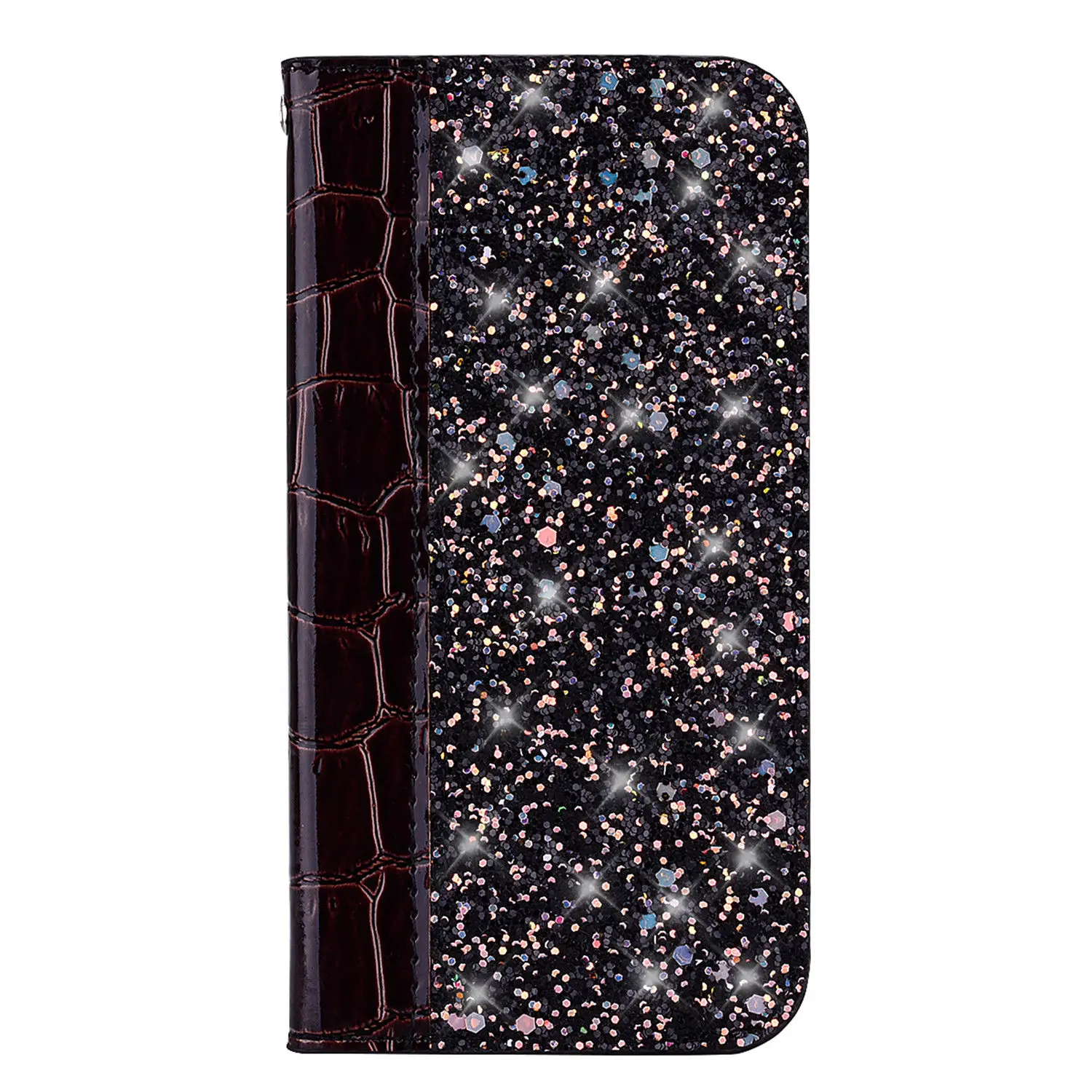 Black Zeallion для самсунга S8 S9 плюс J5 J7 J4 J6 A6 A7 A8 Note 9 Блестящий крокодиловый кожаный защитный чехол-бумажник на магните Чехол-книжка чехол Крышка - Цвет: Black