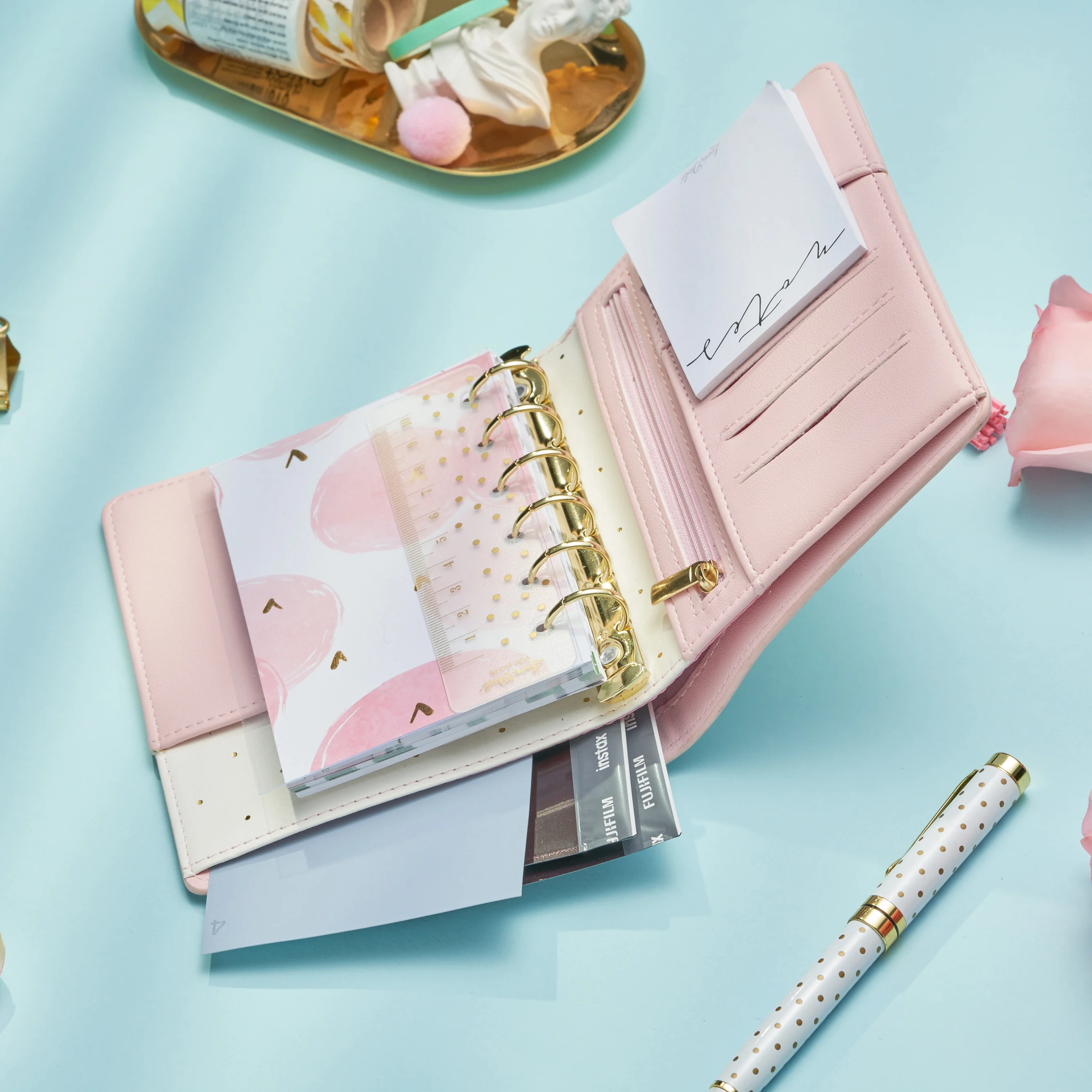 Dokibook Lovedoki A7 блокнот кавайный планировщик дневник школьный канцелярский Органайзер винтажный золотой розовый лазер
