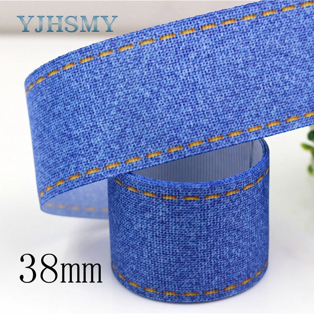 YJHSMY G-18524-298 10 ярдов 10/25/38/75 мм джинсы серии печатные ленты grosgrain DIY аксессуары для