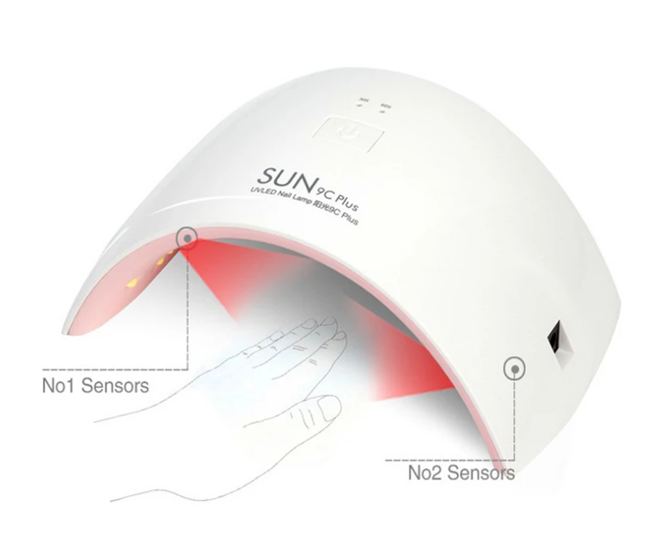 SUN9cplus SUN9s 24 Вт uv LED отверждения light ногтей гель nail art профессиональный фен | Красота