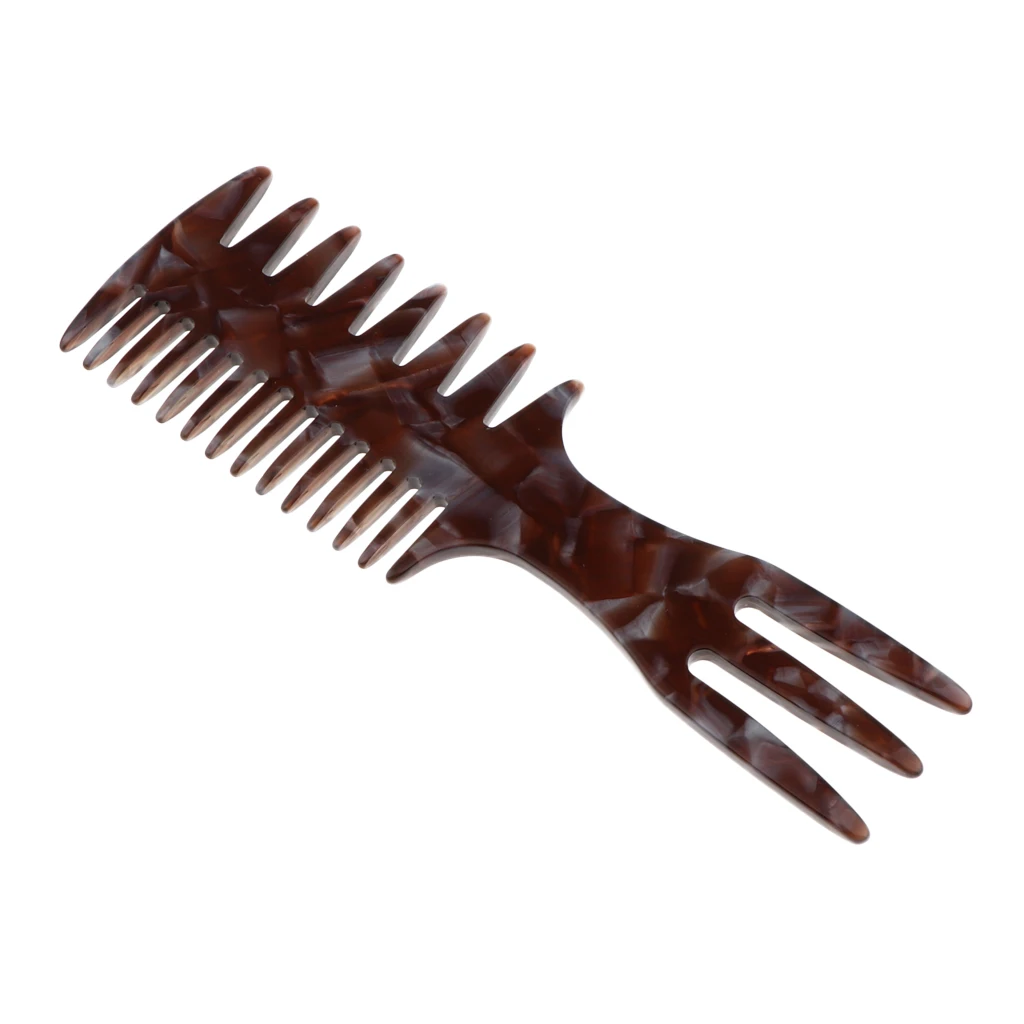 

Men Women 3-Sided Wide Teeth Hair Comb Fish Bone Shaped Hairbrush Salon Barber Dying Styling DIY Hairdressing Pick Lift Comb