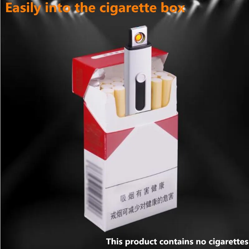 Перезаряжаемая двухсторонняя Зажигалка для сигарет USB ветрозащитная