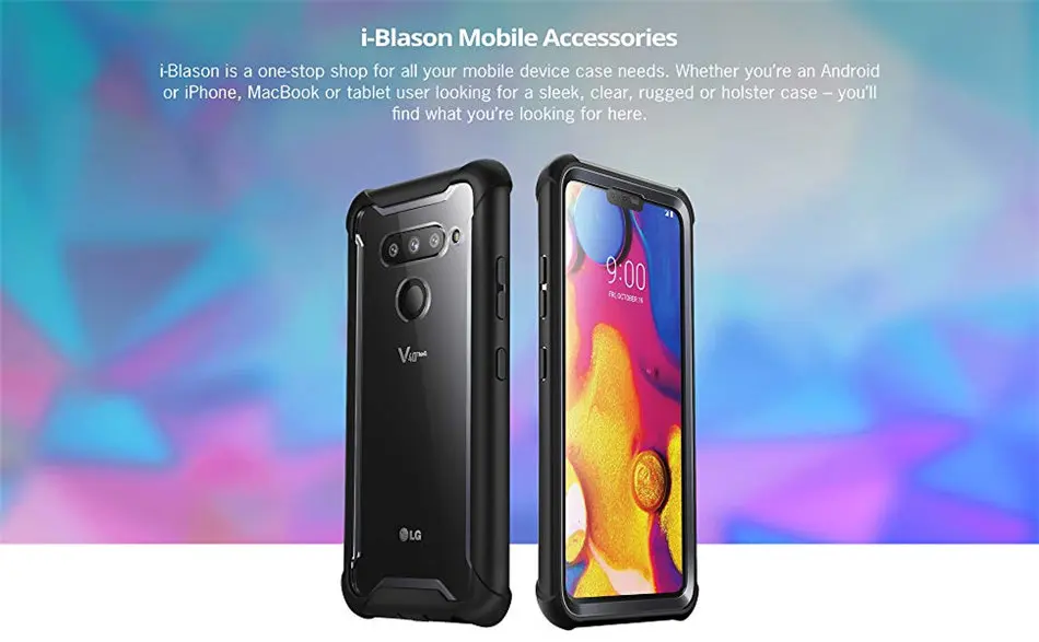 Для LG V40 Чехол i-Blason Ares полный корпус прочный прозрачный бампер крышка со встроенной защитной пленкой для LG V40 ThinQ( выпуска