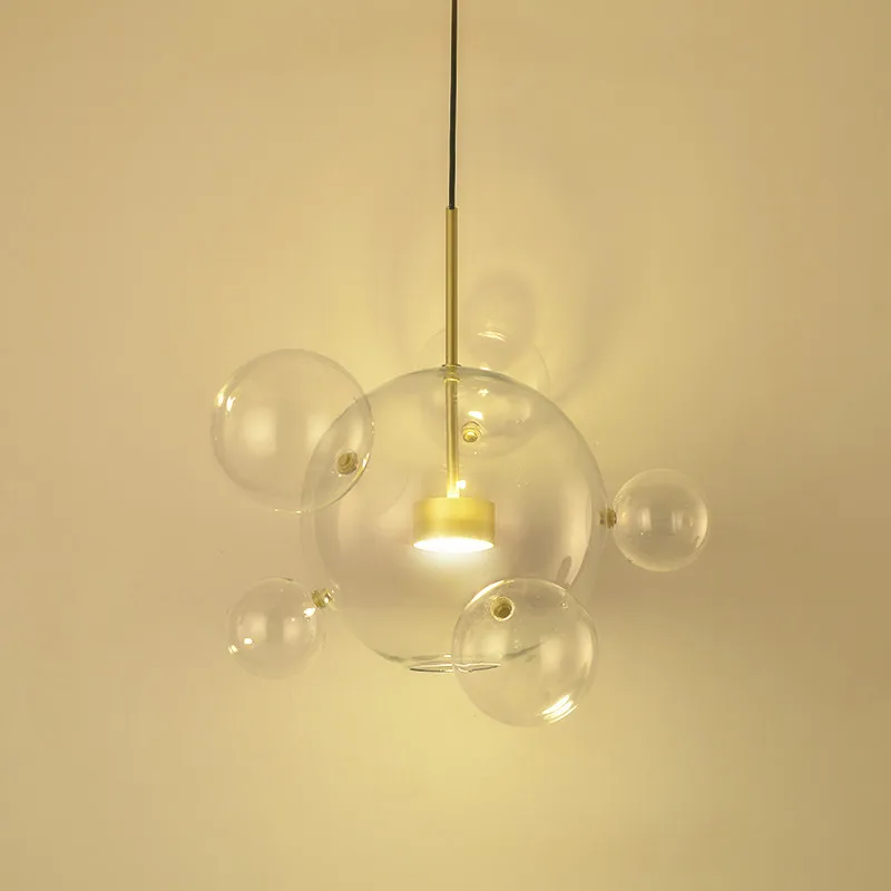 Декоративная стеклянная светодиодная люстра Dar в стиле арт-деко пузырьковая