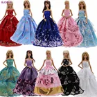 5 шт. платье для куклы ручной работы, свадебное платье принцессы, юбка, смешанный стиль, Одежда для куклы Барби, аксессуары, игрушки