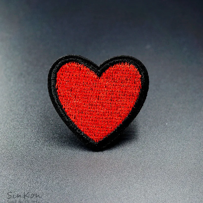 Сердце (Размер: 4.0x4.2см) Сделай Сам железная нашивка вышитая аппликация этикетка