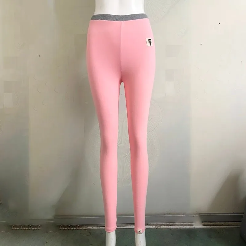 Xs-xl Модные женские эластичные леггинсы с высокой талией, утепленные бархатные брюки большого размера, сексуальные леггинсы, повседневные штаны для женщин