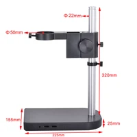microscope camera table stand 50mm ring holder gear table stand metal microscope table stand 50mm ring for 180x lens