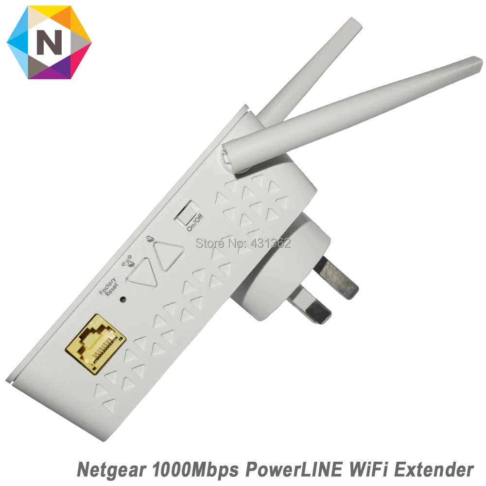 Netgear PowerLINE PLW1000 Bridge 802.11B/G/N/AC Wall Pluggable с адаптером 1000|Сетевые адаптеры c передачей