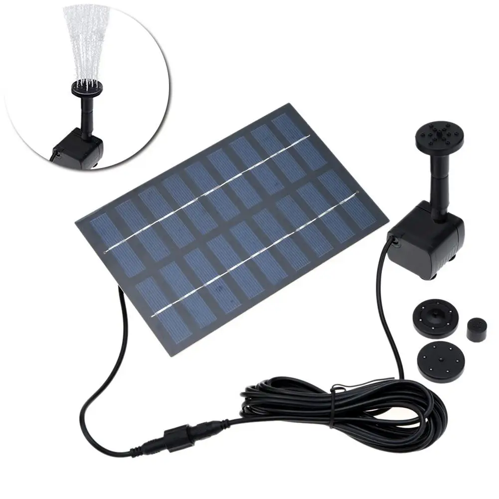 

2W Solar Powered Fountain Garden Water Pump Floating Fountain Waterfalls Power Solar Bird Fountain Garden Supplies Dropshipping