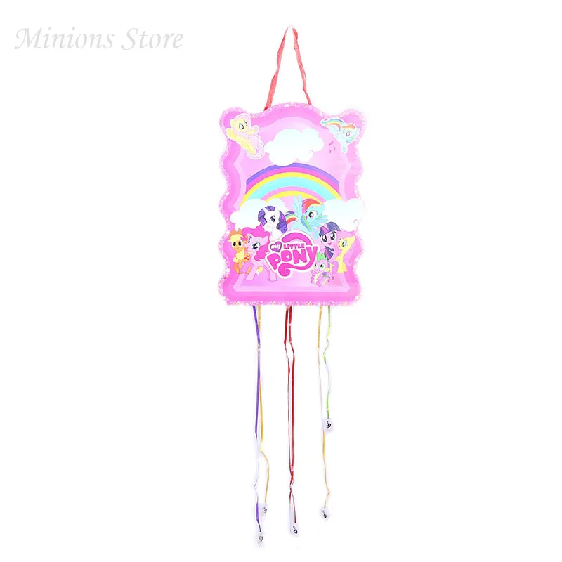 Pony Мультфильм герой Pinata мультфильм дизайн бумажная Складная пиньята для детей с днем рождения вечерние принадлежности украшения - Цвет: Pony