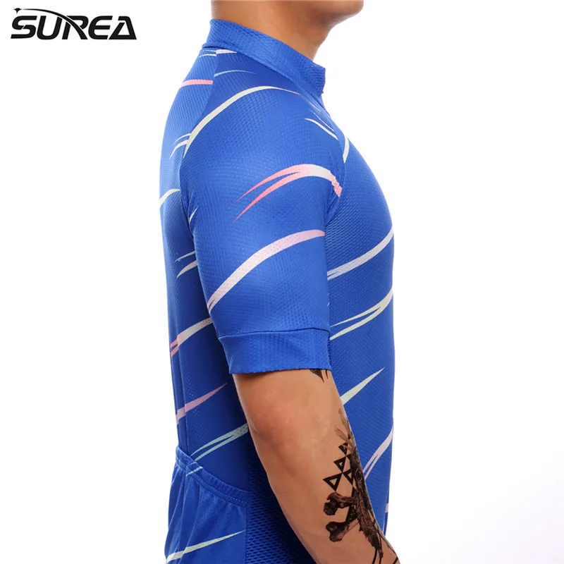 2018 Человек Лето Велоспорт трикотаж Велосипедная форма Racing Джерсе для