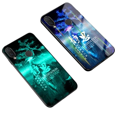 H Роскошный стеклянный чехол для телефона Lu mi nous для Xiao mi Xio mi 9 8 A2 Lite A1 Red mi Note 8 7 5 4X Pro Red mi 7 6 Pro 5 Plus K20 Pro - Цвет: H