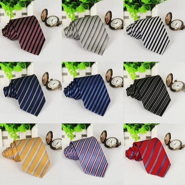 Hot-selling New Style Ties For Men Business Gifts Polyester Stripes Jacquard Men's Suits Accessories Necktie 10 Colors | Аксессуары