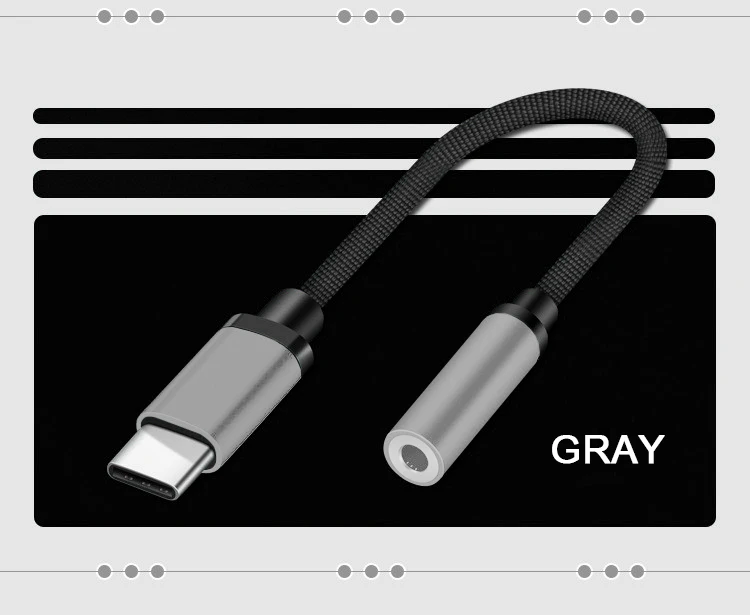 Type c до 3,5 мм разъем для наушников USB C до 3,5 мм AUX Наушники Адаптер для Xiaomi Mi 6 8 9 SE huawei mate 20 P30 pro аудио кабель - Цвет: typec to 3.5mm