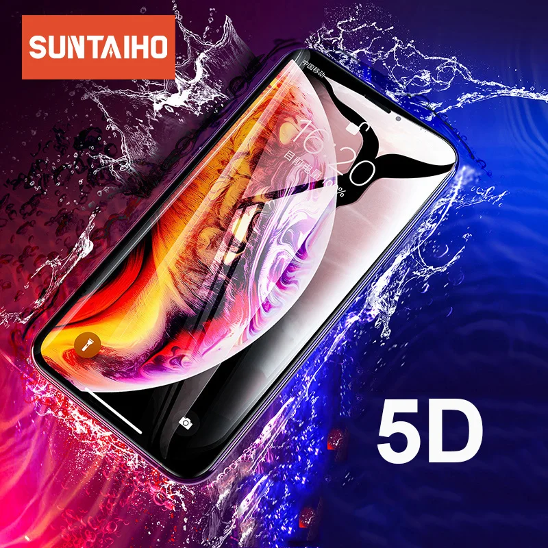 Suntaih 5D защитное закаленное стекло для iphone 6 7 plus XS max XR xr Защитное 8 plus|tempered glass|protector