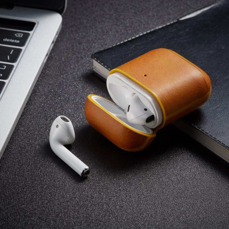 Роскошный чехол для наушников для Apple Airpods, чехол из искусственной кожи, беспроводной Bluetooth чехол для наушников, аксессуары для Airpods с брелком
