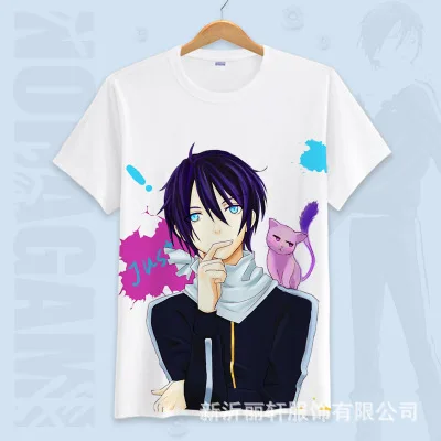 10 Аниме Noragami Yato футболки с коротким рукавом костюмы для косплея Мужские Женские футболки Топы с коротким рукавом летние футболки - Цвет: 10