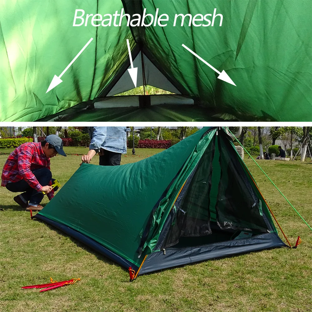 A Tower Ultralight Tent 1 Person Camping Hiking Mountain Backpacking Waterproof Single Bivvy 20D Silicone One Man | Спорт и