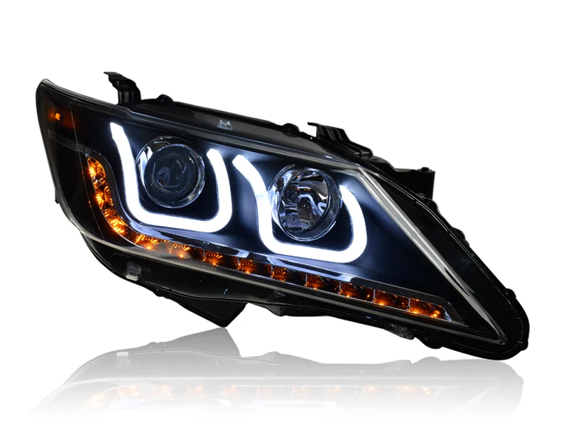 АКД Автомобиль Стайлинг для Toyota Camry V50 светодиодный фара 2012- Camry светодиодный ДХО Hid лампы Глава Ангел глаз bi Xenon аксессуары
