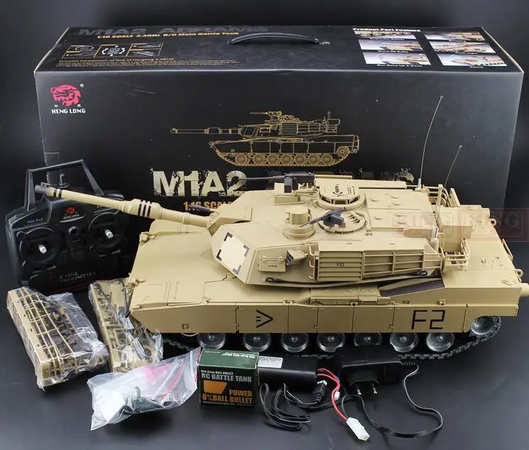 2 4 ГГц Радиоуправляемый Танк Heng Long 1/16 США M1A2 основной боевой танк армии Abrams Tusk tank