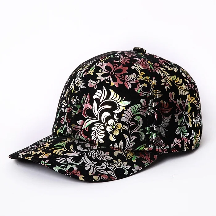 Leather cap 01 Wuaumx, осенне-зимние бейсболки из натуральной кожи для женщин, модный принт, овечья кожа, теплая Бейсболка, шапка для девочек - Цвет: Leather cap 01