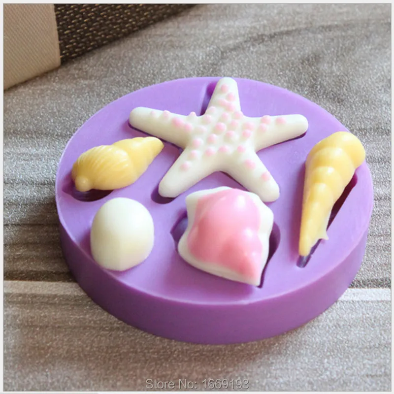 Пять ракушек Форма Sugarcraft украшения торта помадные инструменты печенье и маффины