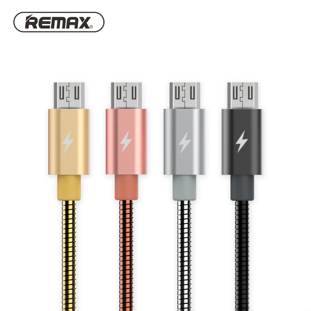 Remax Metal Spring Wire Silver Serpent 2.1A USB Fast Charging Data Charger Cable for Samsung Xiaomi Micro Cord | Электроника