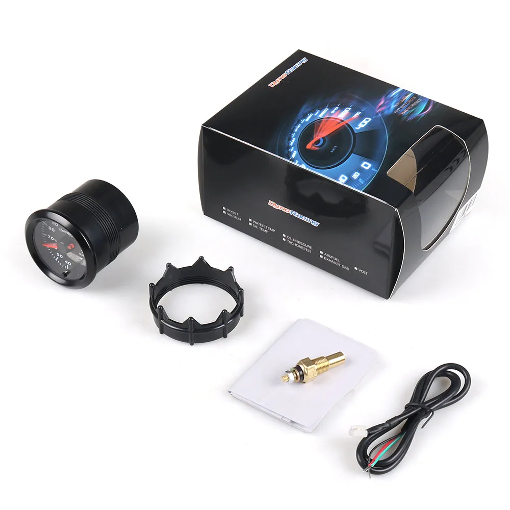 Dynoracing двойной дисплей 52 мм 7 цветов датчик температуры воды 40-140 градусов Цельсия