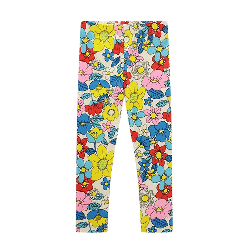 Girls Legging Q Модные эластичные леггинсы для маленьких девочек брюки для малышей детские штаны обтягивающие легинсы с цветами и рисунком фламинго на весну и осень - Цвет: Girls Legging Q