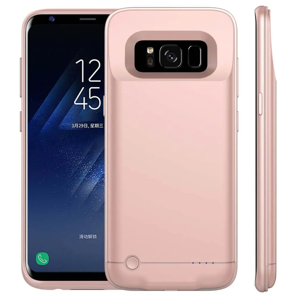 5200 мА/ч, переносной аккумулятор мобильного телефона чехол для Galaxy s8 Plus Мощность банк заряда телефона обложка чехол для samsung s8 крышка - Цвет: Rose Gold