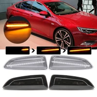 2pcs flowing led side marker lights dynamic 12v turn signal light side repeater lamp panel lamp for opel for vauxhall insignia b