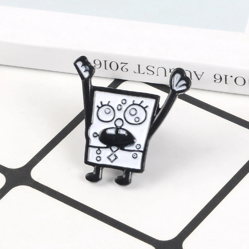 Ура! Doodle Bob Популярная мультяшная шляпа из эмали, булавка на лацкане, кнопка Meme, торговая булавка, брошь Flair