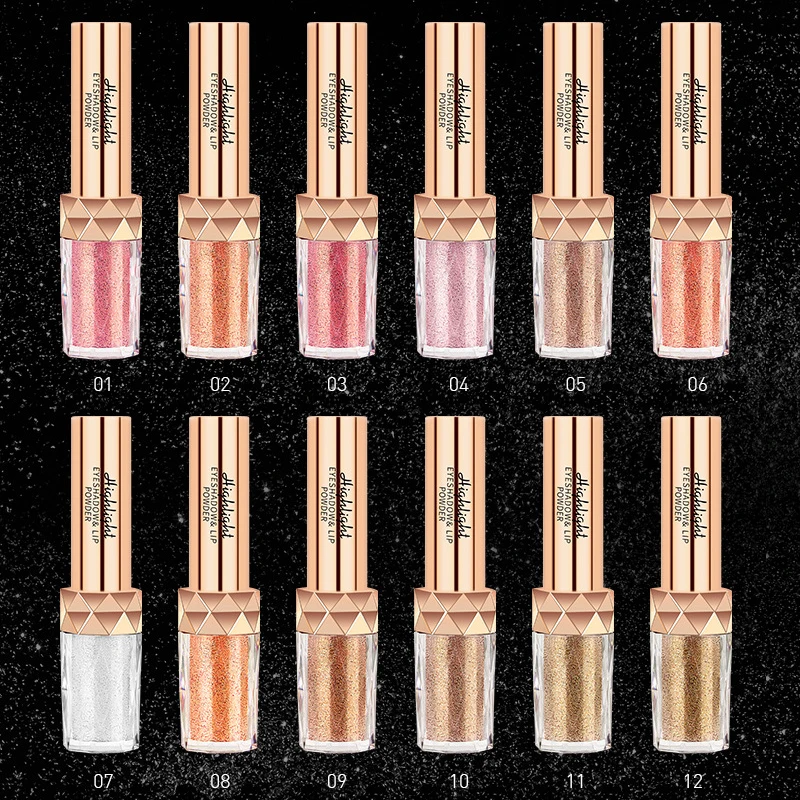 LIDEAL монохромные блестящие тени для век Палитра Maquillaje Eyes Shimmer порошок Пигмент