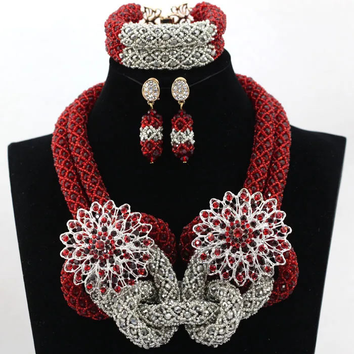 Новейший зеленый и желтый крупный комплект ювелирных изделий в нигерийском