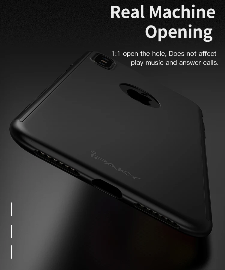 IPaky для iphone XR чехол ультра тонкий 360 Полный корпус+ Закаленное стекло протектор экрана для apple iphone XS MAX X XR 10 чехлы